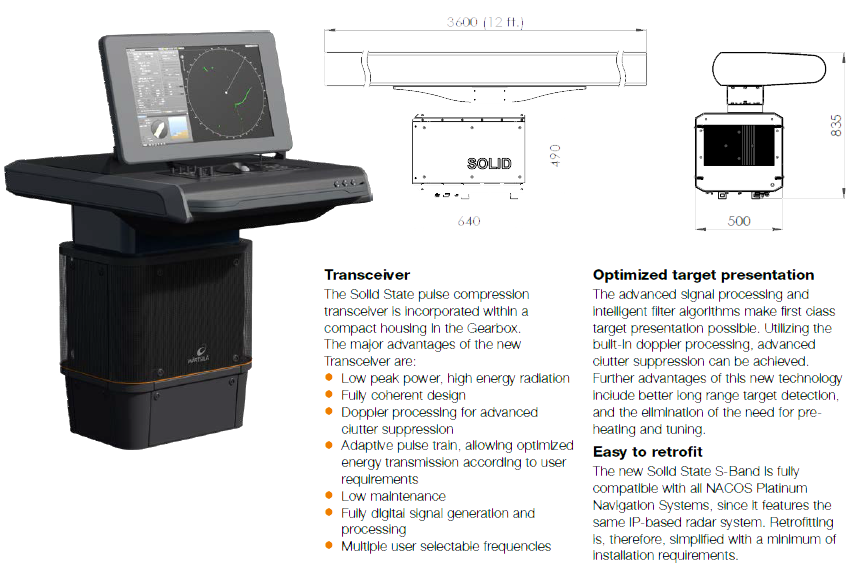 Wartsila, NACOS Platinum Solid State S-Band Radar Specification