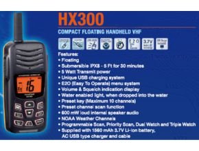 Handheld VHF radio communication for marine type HX300