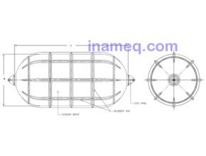 Ribbed Pneumatic Fenders drawings for marine