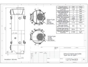 From Man 6L32 installed on 8000 TEU container vessel can be produced 1245kg/h steam, which equals 96 kg/h fuel.