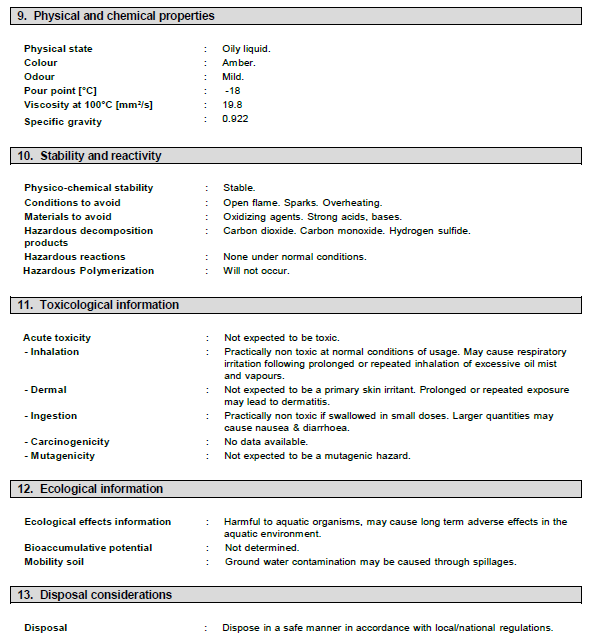 Material Safety Data Sheet