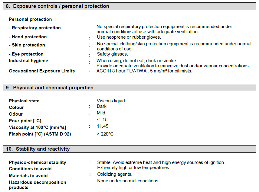 Material Safety Data Sheet