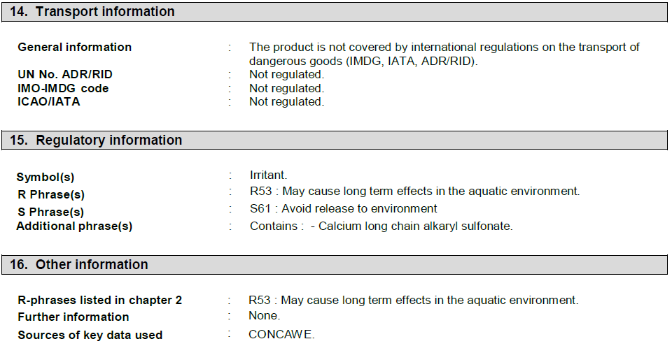 Material Safety Data Sheet