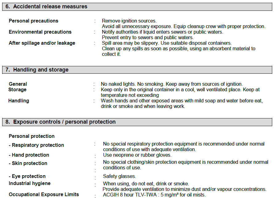 Material safety data sheet
