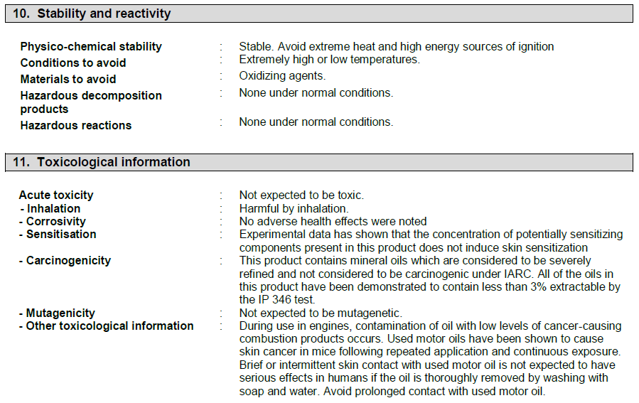 Material safety data sheet