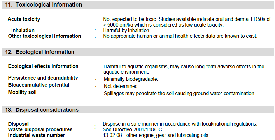 Material safety data sheet