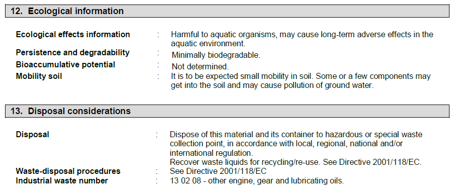 Material safety data sheet