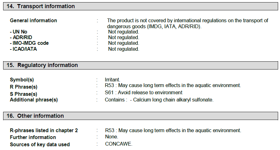 Material safety data sheet