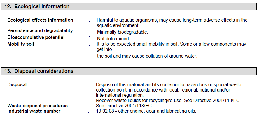 Material safety data sheet