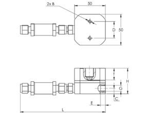 Micro Flow Meter Dimension Drawing