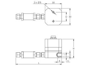 Micro Flow Meter Dimension Drawing