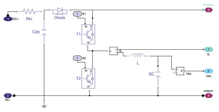 Super-capacitor DC-DC converter model