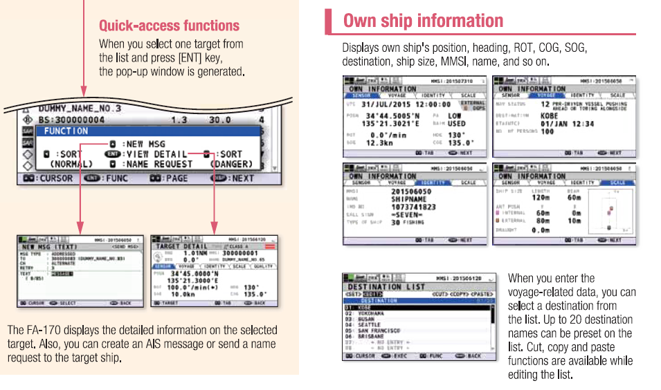 Automatic Identification System Own Ship Information