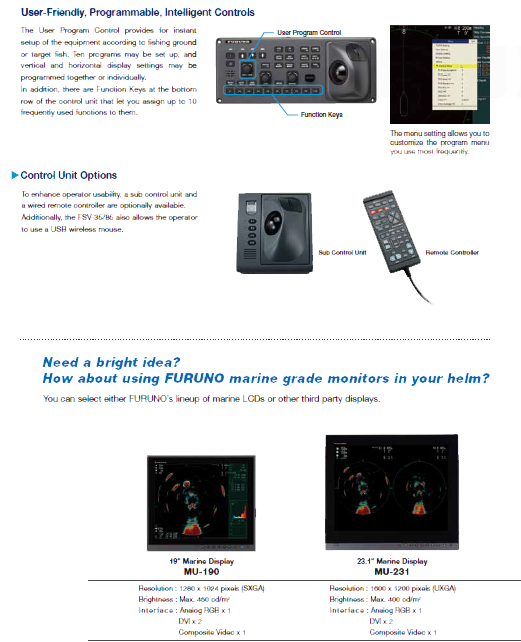 FURUNO marine grade monitors