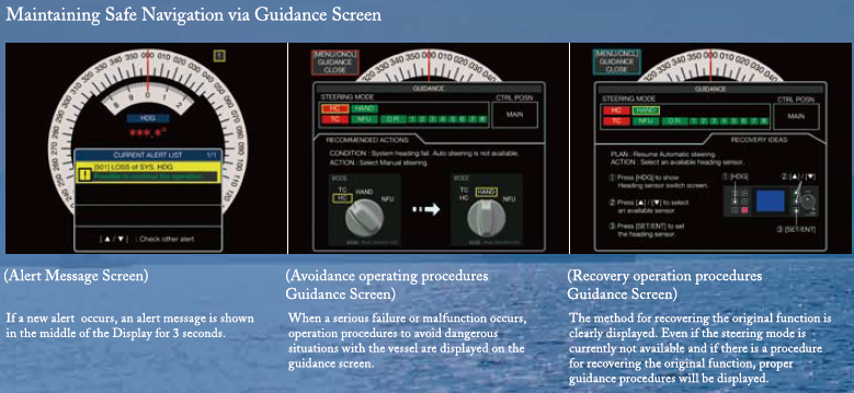 Maintaining Safe Navigation via Guidance Screen