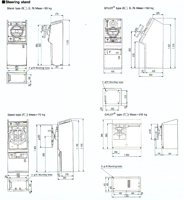 Steering Stand Dimensions