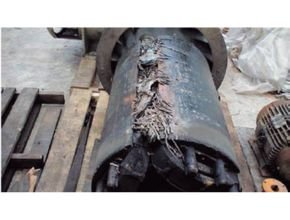 Damaged rotor windings