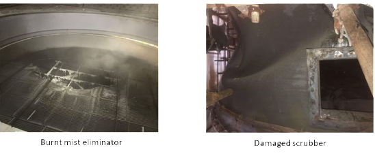 Photographs of fire damage