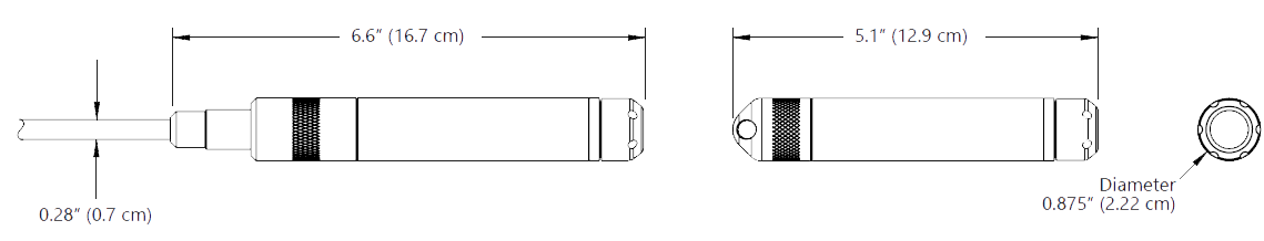 Pressure And Level Sensors Type BaroSCOUT Seametrics Dimension