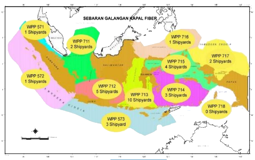 Sebaran galangan kapal fiber