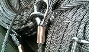 Steel wire rope in shipyard 