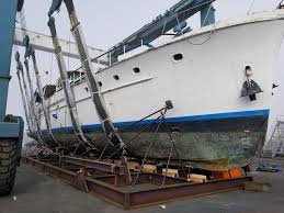 Sturt cradle in shipyard