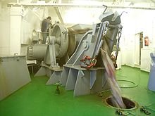Winch in ship 