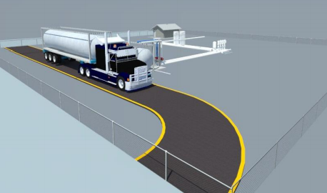 Tampilan 3 dimensi dari terminal penerima LNG di Superblok Summarecon Serpong