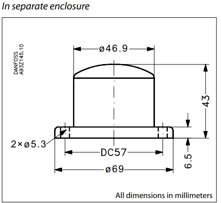 Temperature transmitter type MBT 9110 dimensions