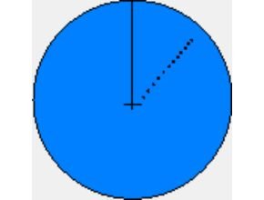 Radar screen from a SART on a distance of more than 5 miles