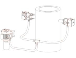 Typical cross-stack configuration with optional self-container air purge kit