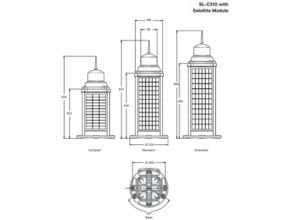 SL-C310 with Satellite Module Technical Illustrations