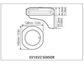 EV1 and EV2 Sensor Core Dimension