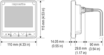 New i70s Multifunction Instrument Dimension