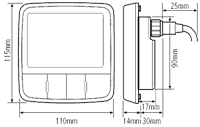 Raymarine i60 Wind Instrument Displays Dimensions
