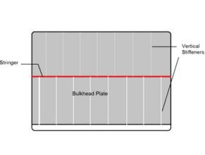 vertical stiffening of a transverse watertight bulkhead