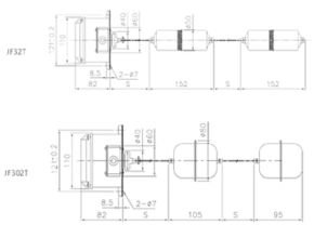 Dimensi Parker Float Level Switch