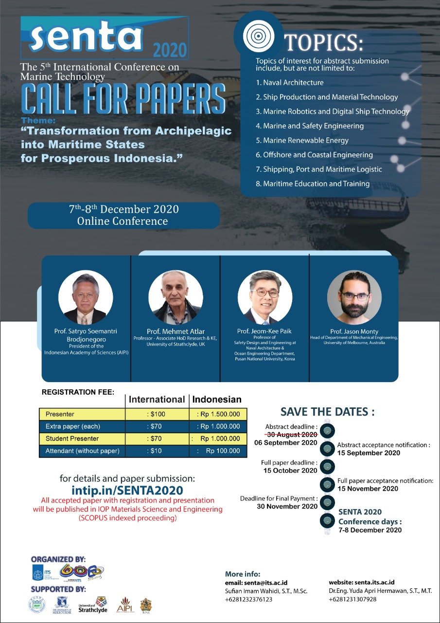 (SENTA 2020) The 5th International Conference on Marine Technology