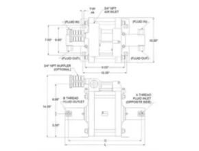 SC Hydraulic Engineering L10 Double Acting Liquid Pump Dimension