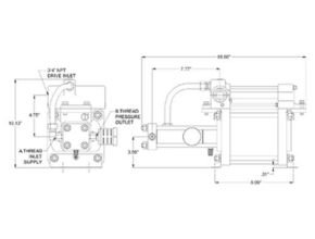 SC Hydraulic Gas Booster Dimension