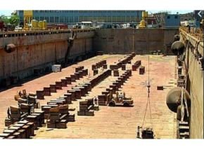 Keel Block di Galangan Kapal