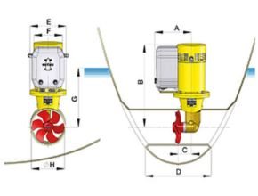 Vetus Thruster BOW5512D Dimension