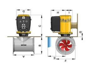 Vetus stern thruster drawing